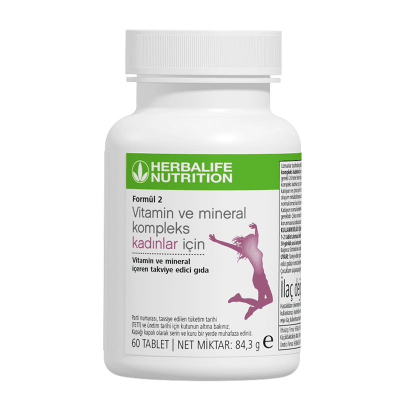 Herbalife Formül2 Vitamin ve Mineral Kompleks Kadın Herbalife - Herbalife Türkiye - Herbalife Satin Al - Herbalife